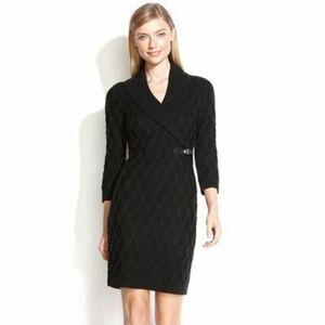 Calvin Klein Black Wrap Dress